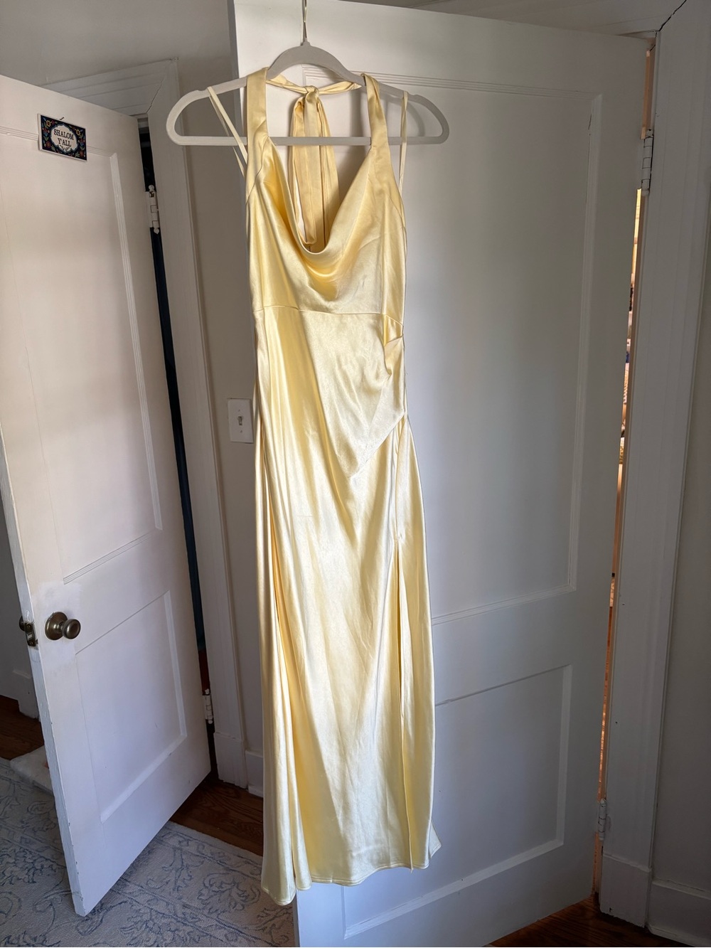 Billy J zendaya satin maxi dress - yellow